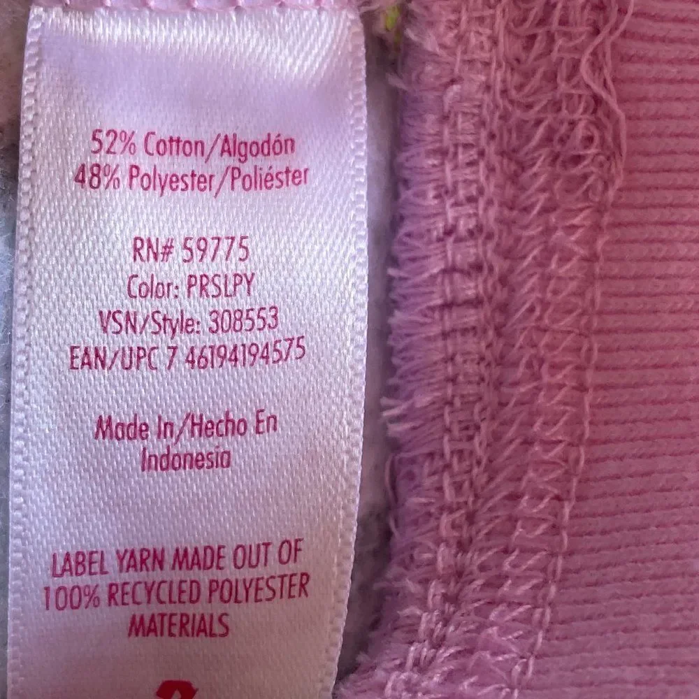 Justice Girls Pink/Black Half Zip Sweatshirt Size XS Long Sleeve Butterfly Print
